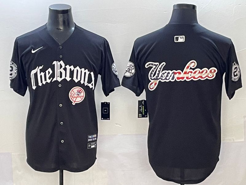 Men 2025 New York Yankees Blank Black Five generations Joint Name Nike MLB Jersey style 8
